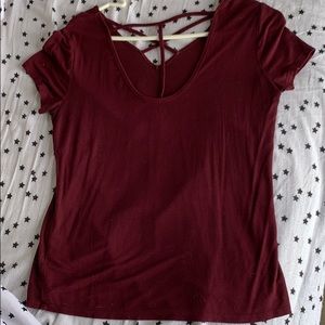 cute maroon cross tee